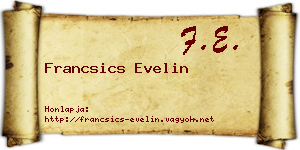 Francsics Evelin névjegykártya