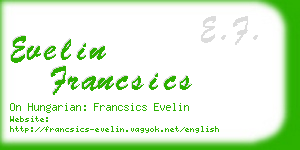 evelin francsics business card